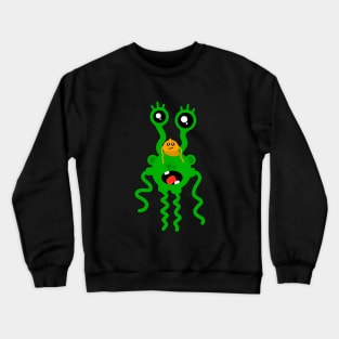 cute green monster Crewneck Sweatshirt